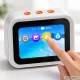 Smart desk clock with AI assistant and Bluetooth speaker, white
