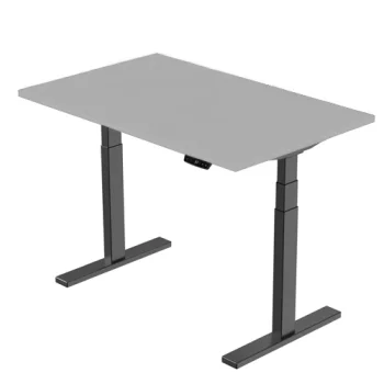 Height-Adjustable Desk, 139x68 cm, Gray / Black
