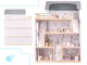 Wooden Play Dollhouse with Furniture, 80cm