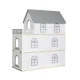Wooden Dollhouse with Terrace and Accessories, XXL