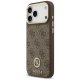 Guess 4G Strass Logo & Big Strap Metal Buttons MagSafe Phone Case Cover iPhone 17 Pro Max - Brown
