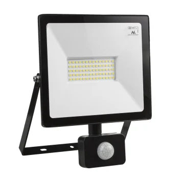 Maclean Slim LED Floodlight with PIR Motion Sensor 50W 4000lm 3000K IP44 MCE650 WW PIR
