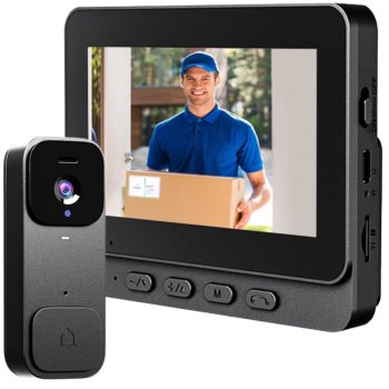 Wireless Video Intercom System with 4.5" Monitor and Night Vision
