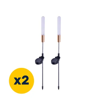 Forever Light SUNARI FLS-72 Solar LED Garden Lamp Set, 3000K (2 Pcs)