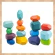 Kruzzel Wooden Blocks / Stones, 16 pcs
