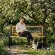 MultiGarden Wooden Garden Bench with Backrest 118x52 cm