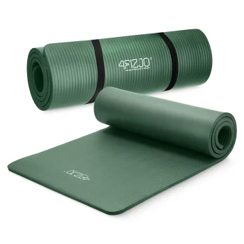 4FIZJO NBR Fitness and Yoga Exercise Mat 180 x 60 x 1.5 cm, Sage Green