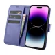 Icarer iPhone 14 Pro Max Leather Wallet Case 2in1 Anti-RFID, Light Purple