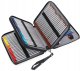 School Pencil Case Organizer with 4 Flaps, Flamingo