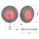 Humberg 4885 Tubeless Wheelbarrow Wheel 4.00-8, Black-Red