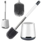 Silicone Toilet Brush 43 cm, White/Gray