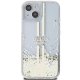 Apple iPhone 15 6.1\'\' Guess Liquid Glitter Gold Stripes Case Cover, Transparent