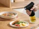 Electric Olive Oil Sprayer 200ml Glass Dispenser USB Rechargeable, Black