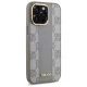 DKNY iPhone 14 Pro Max Case Leather Checkered Mono Pattern MagSafe, Beige