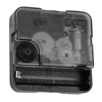 Silent Quartz Clock Mechanism, Black