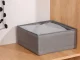 Textile Organizer for Clothes and Underwear, Grey, 28x28x13 cm