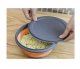 Folding Silicone Bowls with Lids, 3 Pieces, Grey-Orange
