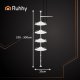 Ruhhy 26639 Telescopic Corner Bathroom Shelf, 240-310 cm, White