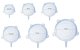 Silicone Food Storage Lids, Set of 6, Blue