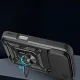 Hybrid Armor Camshield Case for iPhone 17 Pro Max with Stand & Camera Cover, Black