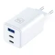 3mk Hyper GaN Charger 65W USB-C USB-A - White