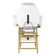 Activeshop 557G Cosmetic Chair with Trays, Gold and White