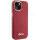 Guess iPhone 15 Case Silicone Script Metal Logo & Frame, Red
