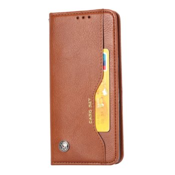 Sony Xperia 5 (J8210 J9210) PU Leather Wallet Book Case Cover, Brown