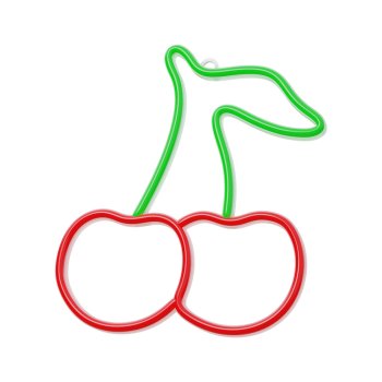 Cherry LED Neon Sign for Wall Decor Neolia NNE23, Green and Red