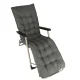 Folding Garden Sun Lounger with Cushions and Armrests, Grey