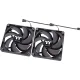 Thermaltake CT140 PC Cooling Fan, 140 mm, Black, 2 Pack