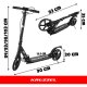 Folding City Scooter Kruzzel Hyperion B 26142 200mm, black-white