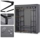 Massido Large Textile Wardrobe, Graphite