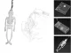 Halloween LED String Lights Skeletons, 2m, 10 LED, Warm White