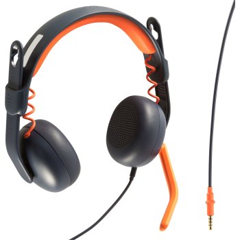 Logitech Zone Learn On-Ear Headset with Microphone, AUX, Blue/Orange