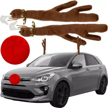 Christmas New Year Decoration for Car Reindeer Antlers and Nose