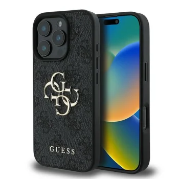 Guess iPhone 16 Pro Case 4G Big Logo, Black