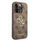 Guess iPhone 15 Pro Case 4G Big Metal Logo, Brown