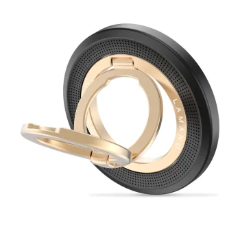 Tech-Protect MMR700 Lamano MagSafe Magnetic Phone Holder - Black and Gold