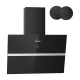 IsEasy TV1360D4-CC-I2 Kitchen Cooker Hood 60 cm, Black