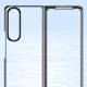 Phone Case for Samsung Galaxy Z Fold 4 Plating Case with Metallic Frame, Blue