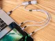 3-in-1 USB Phone Cable (Lightning, Micro USB, Type-C), 1.2m, Silver