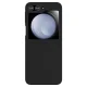 Samsung Galaxy Z Flip 5 ( SM-F731B/DS ) KALEBOL Solid Color Liquid Silicone+PC Case Cover, Black
