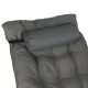 Folding Garden Sun Lounger with Cushions and Armrests, Grey