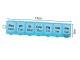 Weekly Pill Organizer 7 Day Supplement Case Blue