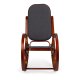 ModernHome Rocking Chair Upholstered Lounge Armchair for Living Room & Nursery, Charcoal
