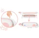 Ricokids RK-280 Foldable Baby Bath Tub with Cushion, White/Pink