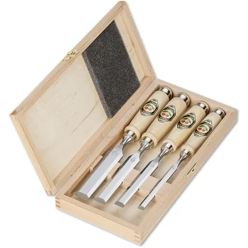 Kirschen Firmer Chisel Set 4 pcs 1141 HK in Wooden Box 1141000