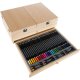 Artistic Drawing Painting Set with Easel and Suitcase, 83 pcs. (paints, pencils, brushes)