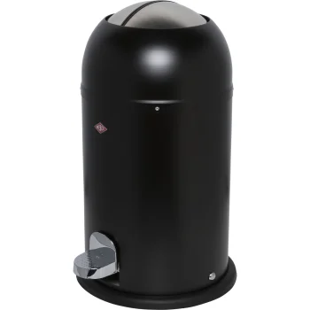 Wesco Kickmaster Junior Pedal Trash Can 12 L, Matt Black